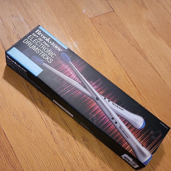 Brookstone LED Electronic Drumsticks - Black and Blue - Picture 1 of 7